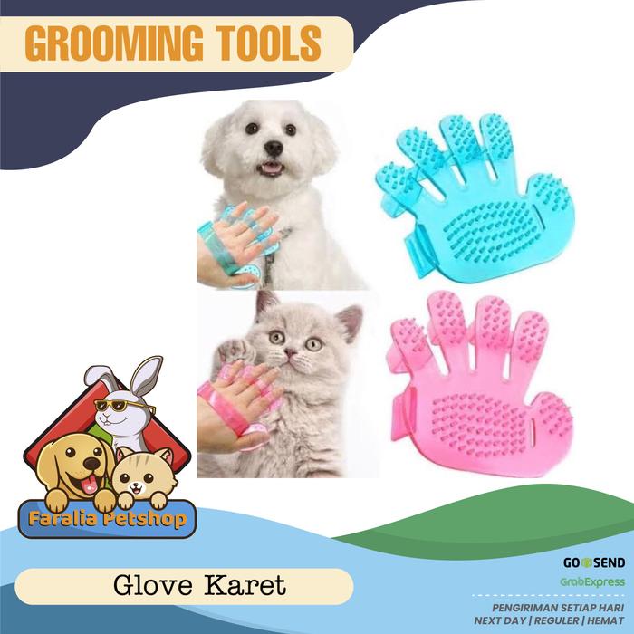 Gambar Pet Brush Deshedding Glove Sarung Tangan Grooming Kucing Anjing Karet dari Faralia PetShop Kota Administrasi Jakarta Timur Tokopedia