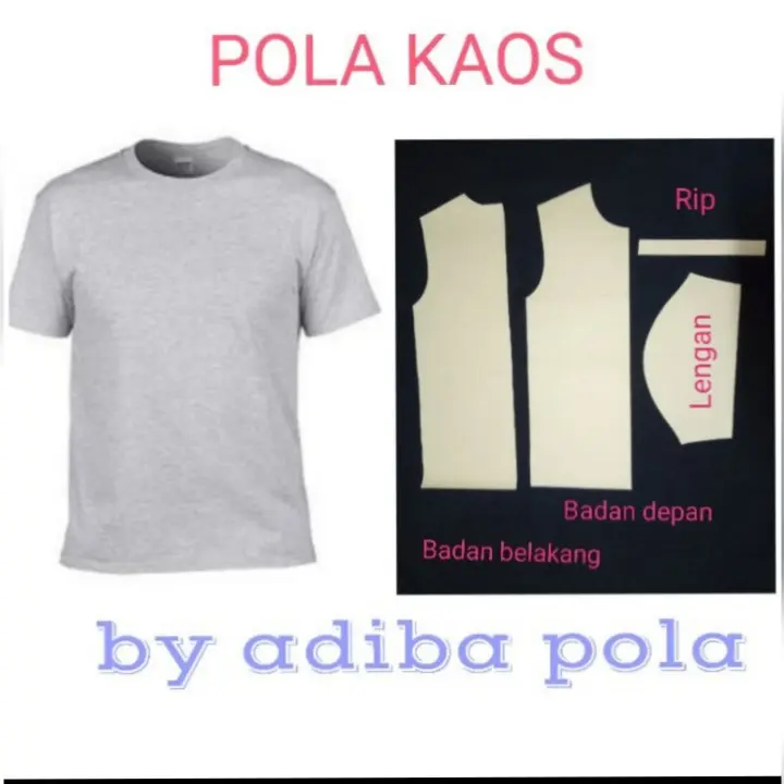pola instan kaos oblong pria