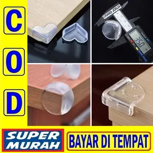 58F SILIKON PELINDUNG SIKU MEJA Pengaman Sudut Meja Oval Bening Transparan