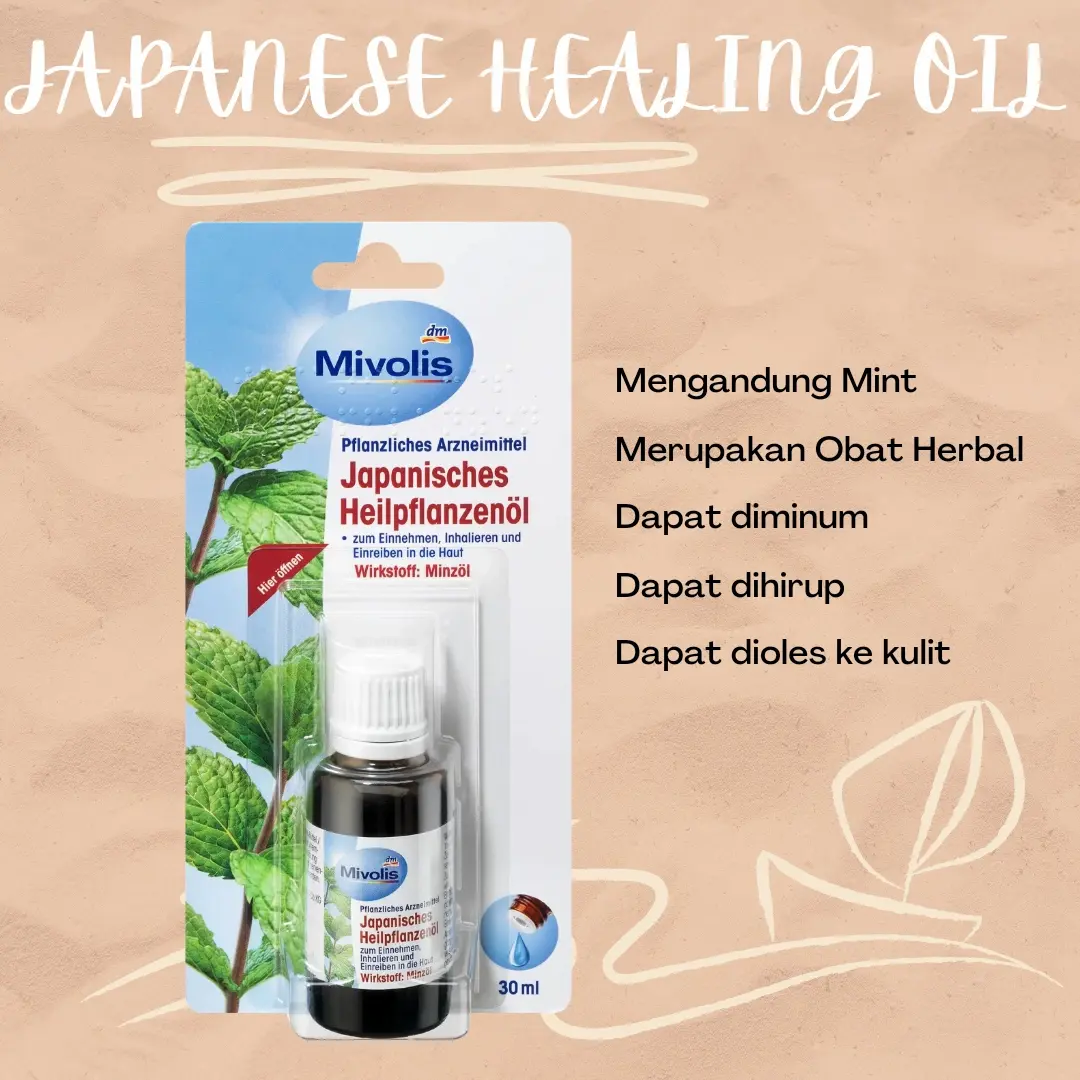 Mivolis Japanese Healing Oil, 30ml Minyak Hangat Menyembuhkan Pegal