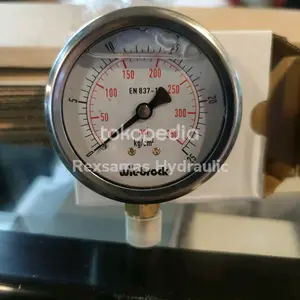 25 BAR (KG/CM2) 2,5 INCH PRESSURE GAUGE-BOTTOM-SS CASE-WIEBROCK