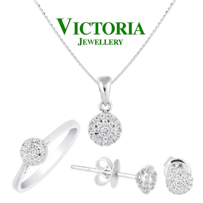 Gambar 1 Set Perhiasan Berlian Cincin,Liontin,Anting WG - Victoria Jewellery dari Victoria Jewellery Online Kota Administrasi Jakarta Selatan Tokopedia