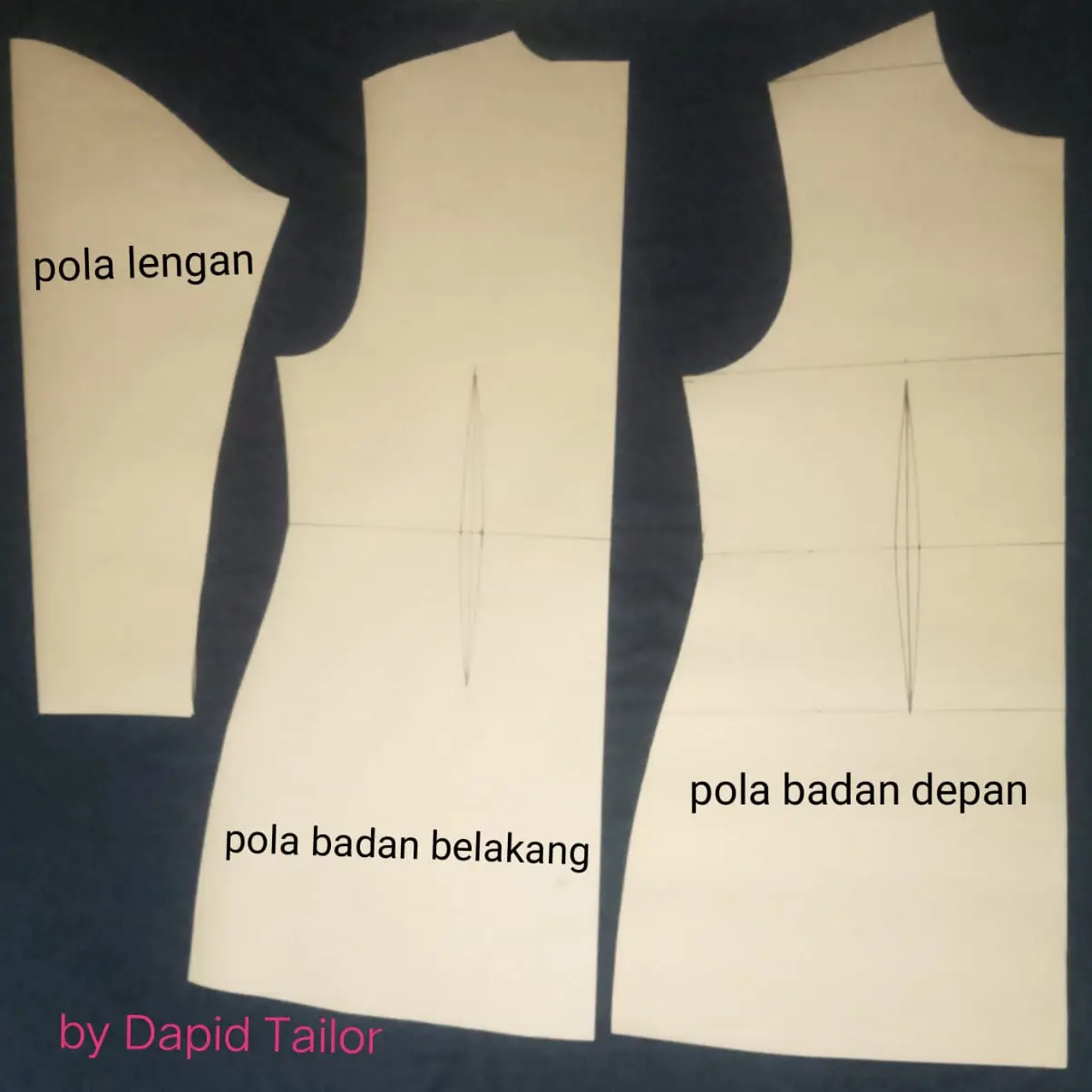 pola dasar baju wanita blouse