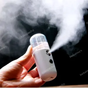 Nano Spray Mini Portable USB Mist Sprayer dengan Cermin di Atas & Baterai 450mAh untuk Melembabkan dan Mencerahkan Wajah