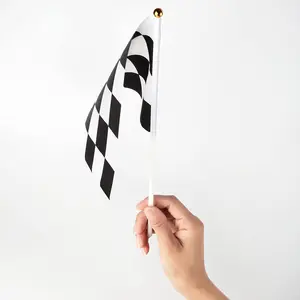 bendera balap/ bendera tangan motif catur kotak hitam/ race hand flag