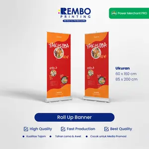 CETAK ROLL-BANNER / STAND BANNER / UKURAN 60x160 CM / ukuran 85x200 CM