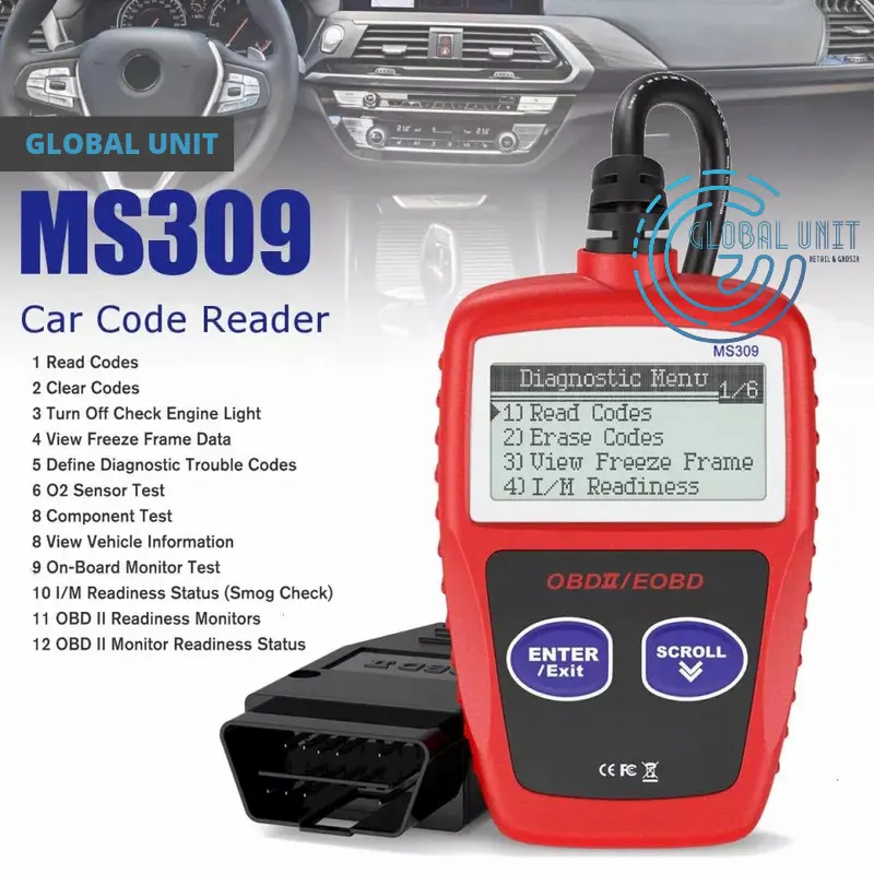 MS309 OBD 2 II OBDII Scanner Mobil Car Diagnostic Code Reader Tool 0