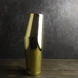 Boston Shaker 28oz with Half Tin 18oz Gold Plated