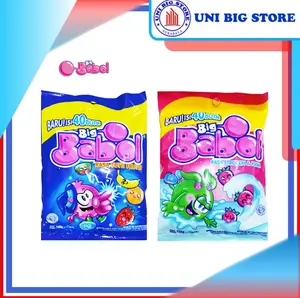 Permen Karet Big Babol Tutti Frutti - Stroberi Krim +- 40 Pcs 140 gr