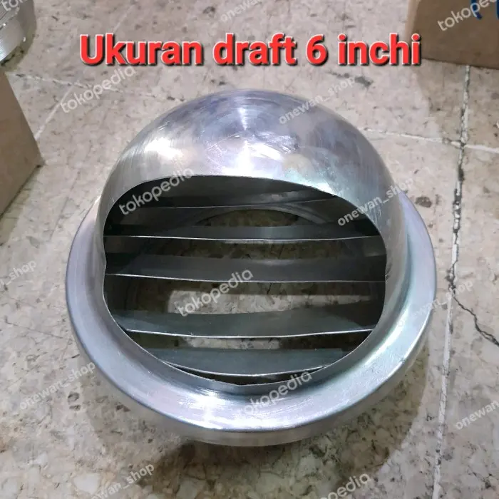 grill cover exhaust flexible ducting 6 inc pan klep 6'' tutup ducting