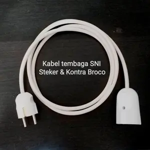 Set sambungan kabel listrik extension steker Broco panjang 1s/d15 M.