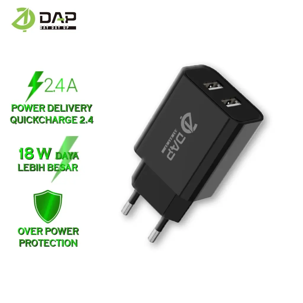 Wall Charger DAP 2 Port USB 2.4A D-A4
