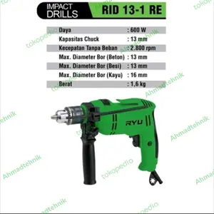 RYU RID 13-1RE MESIN BOR IMPACT DRILL MESIN BOR BETON 13 MM RYU