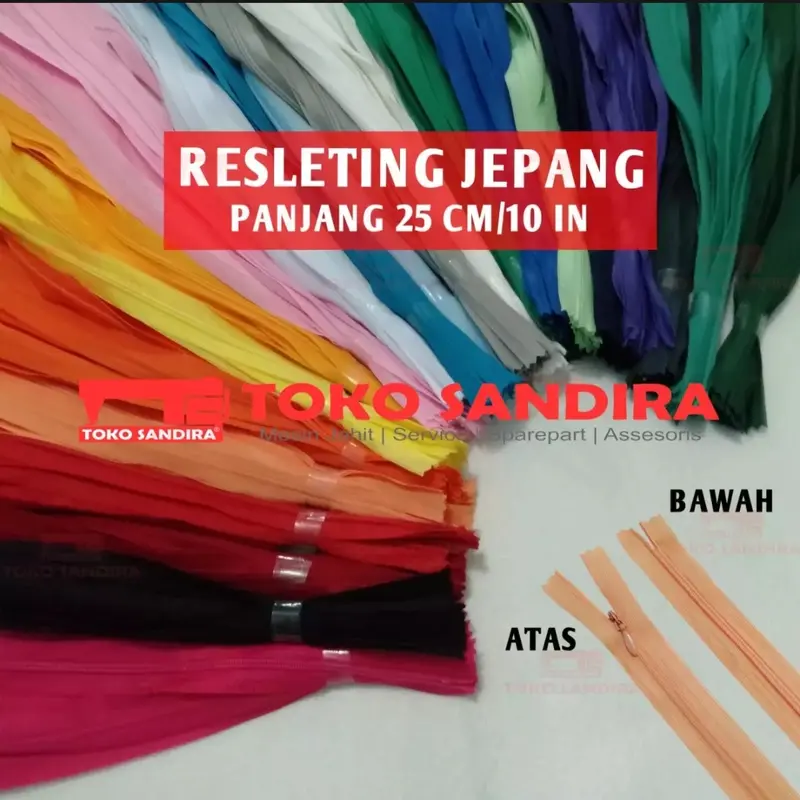 1 lsn Resleting Jepang 25 Cm-10 in/zipper-Sleting jepang murah 25 cm 0