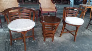 Kursi Teras Set Koboi dengan Jok Kayu Jati SOLID 2 dudukan + 1 meja