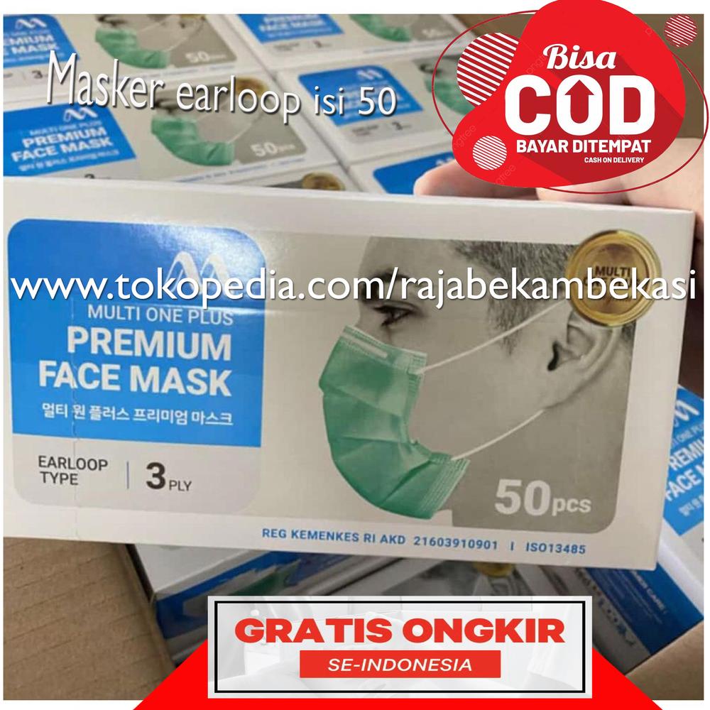 MASKER MEDIS 3PLY ISI 50 PCS PELINDUNG VIRUS dan DEBU