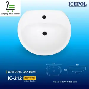 IC212 Wastafel Gantung Keramik Bak Cuci Tangan Washtafel Ice Pol