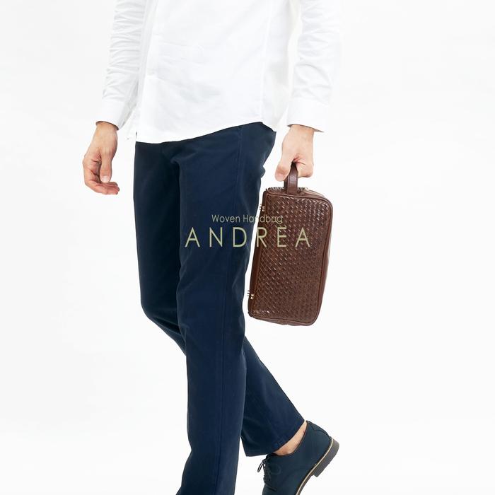 Gambar Pouch anyaman kulit asli Voila Andrea dari Voila Leather Kota Administrasi Jakarta Pusat Tokopedia