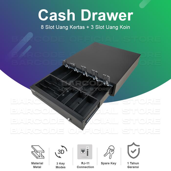 Gambar Kassen Cash Drawer 41 x 41 Cm 5K8C RJ11 Laci Uang Kasir K410 / MK410 dari Barcode Store Solutions Kota Administrasi Jakarta Pusat Tokopedia