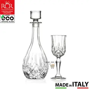Glass Crystal RCR Decanter Opera Set 7 pcs