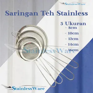 Saringan Teh Stainless Ukuran 8cm / 10cm / 12cm / 14cm / 16cm