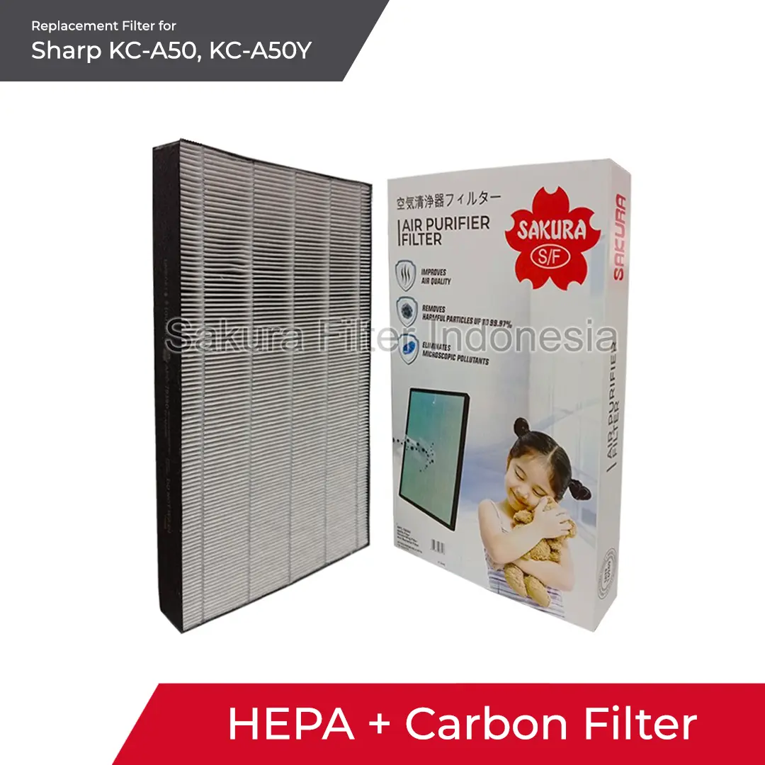 Filter HEPA + Carbon Sharp Air Purifier KC-A50 Sakura APC-79390
