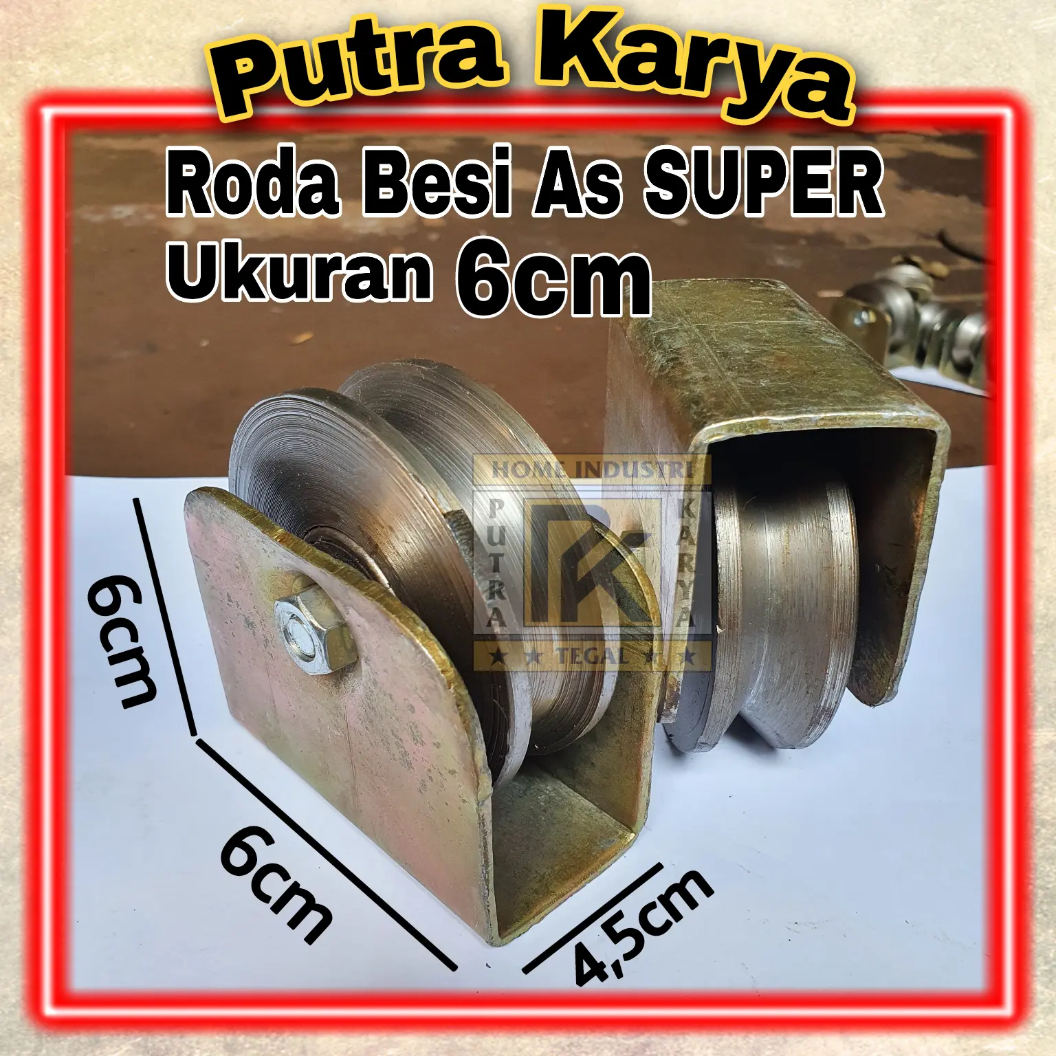 Roda Pagar Besi Super 6cm Ornamen Pagar Berkualitas