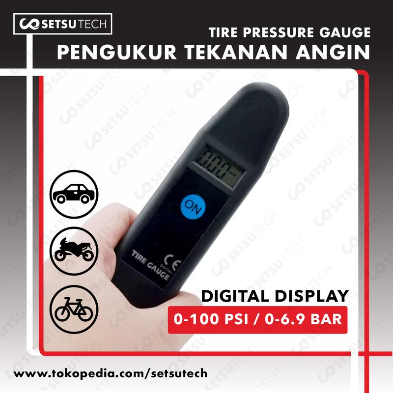 Alat Pengukur Tekanan Angin Ban Mobil Motor Tire Pressure Gauge 0