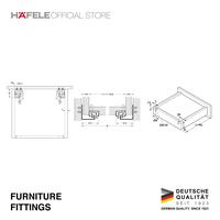 Gambar Hafele Rel Laci Matrix Runners UM A30 45 cm Slow Motion  Soft Close Full Extension 1 Pasang dari HAFELE Kota Bekasi 4 Tokopedia