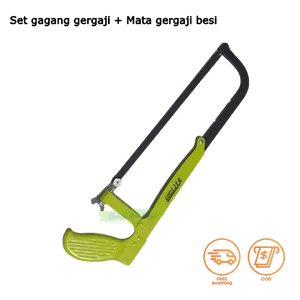 1Set - Gagang Gergaji Besi Gergeji Tangan Stang Gergaji Besi Mata Gerg