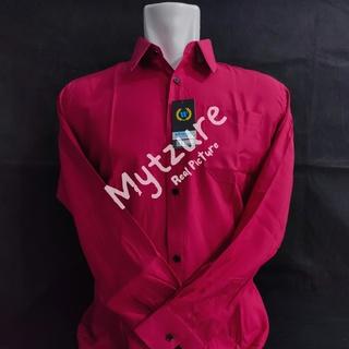 Gambar Wendya.T Kemeja Kerja Polos Pria Formal Warna Merah Tangan Panjang - L dari Mytzure Jakarta Pusat Tokopedia