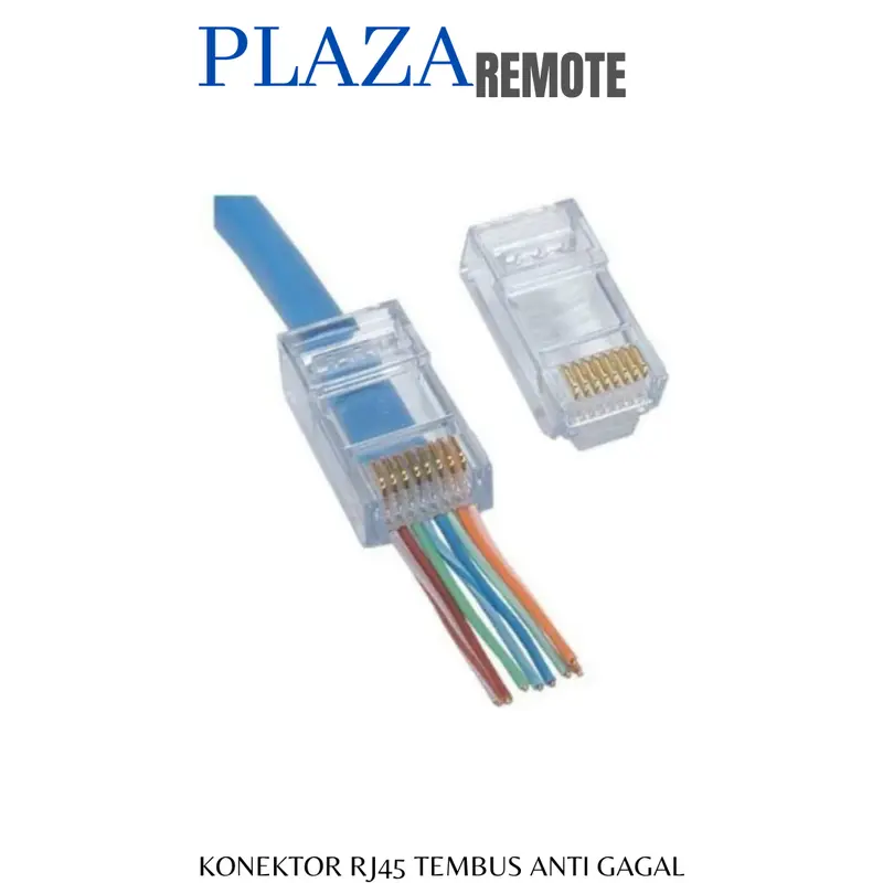 KONEKTOR RJ45 TEMBUS ANTI GAGAL CAT5 CAT 5E CAT6 KONEKTOR UTP JARINGAN 1