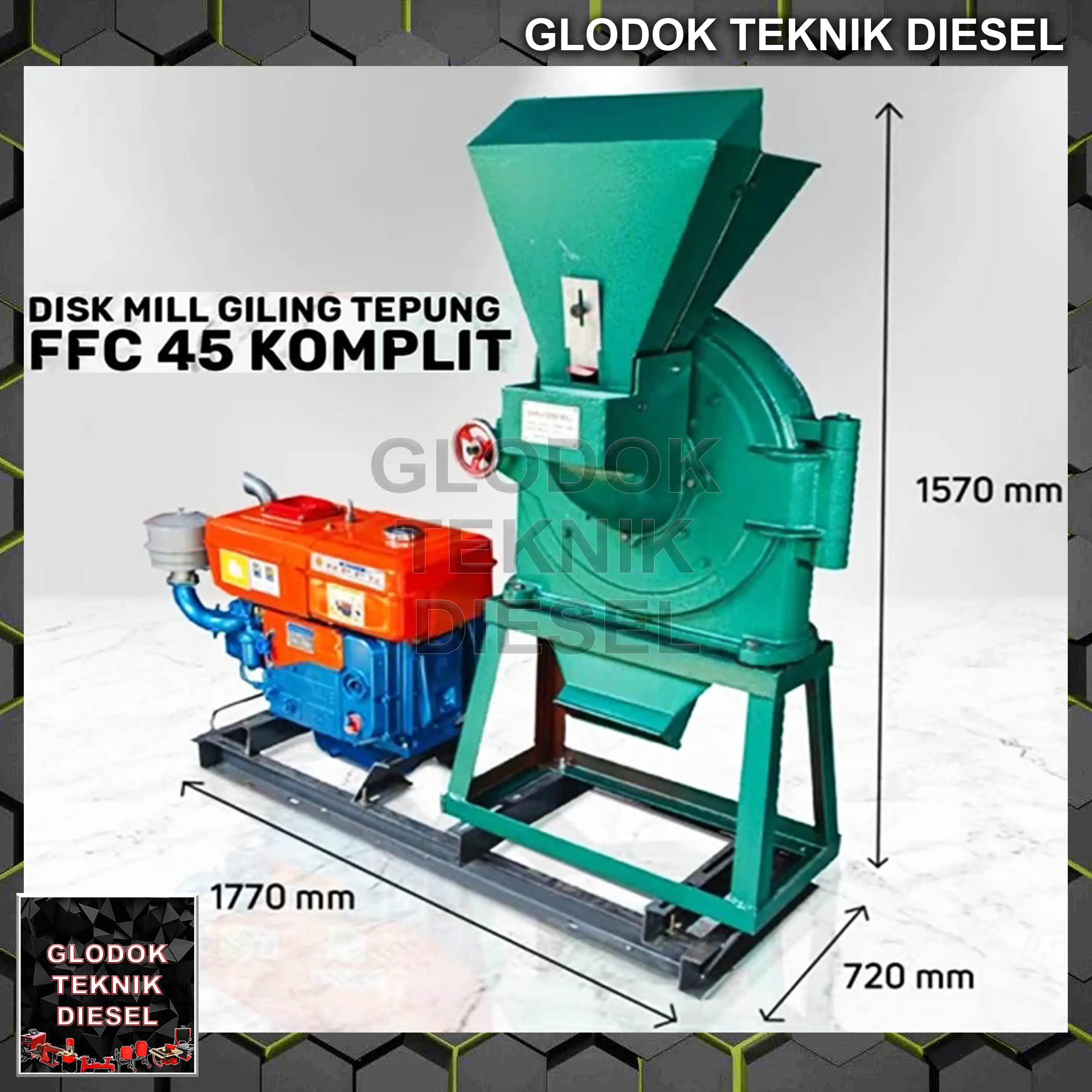 Mesin Giling Tepung Disk Mill FFC 45 / Penepung FFC45 TERBAIK