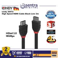 Gambar lindy #36472 High Speed HDMI Cable, Black Line, 2m dari Sentra Digital Kota Surabaya 2 Tokopedia