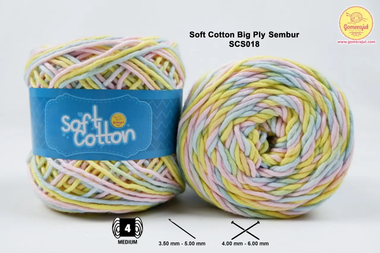 Benang Soft Cotton Big Ply Sembur