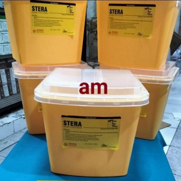 Box Container STERA 5 liter/ tempat sampah limbah medis/ tempat jarum ...
