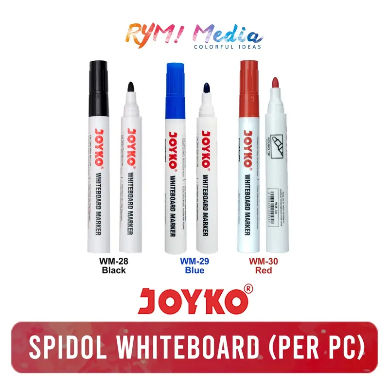 JOYKO Spidol Whiteboard / Marker Papan Tulis WM 28 29 Hitam Merah Biru 0