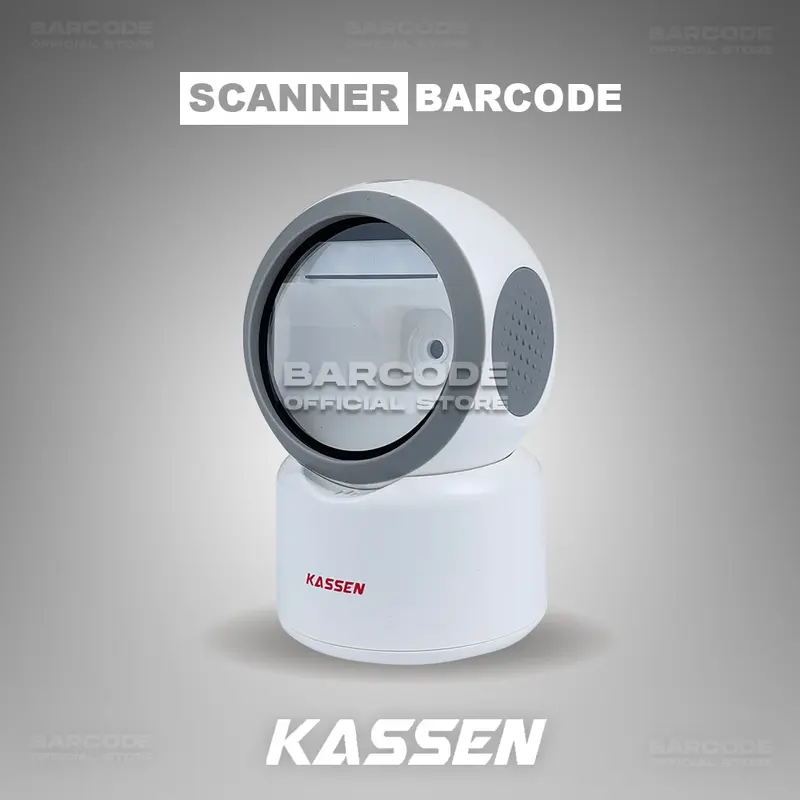 Barcode Scanner Kassen RS-720 White Omni Directional USB & Serial 0
