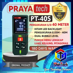 Meteran Laser Digital / Alat Ukur Jarak Digital 40M PT-40S PRAYATECH