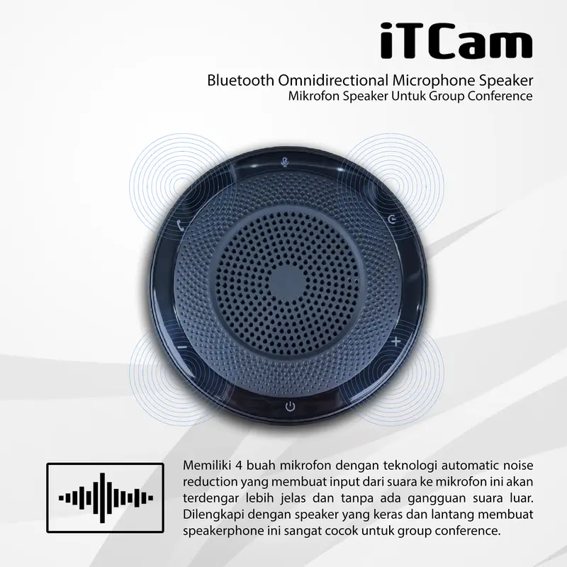 Wireless Omnidirectional 4 Way Microphone With Speaker For Conference Mikrofon Bluetooth 2