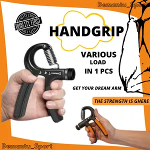 Handgrip Olahraga Jari Tangan Adjustable 5 Kg hingga 60 Kg Warna Hitam
