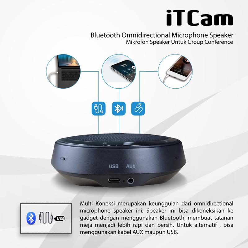 Wireless Omnidirectional 4 Way Microphone With Speaker For Conference 2