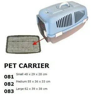 Pet Carrier + Tray 2 Door 083 large - (62 X 39 X 38 cm Motif Garis)