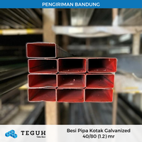 Gambar Besi Pipa Kotak Galvanized 40/80 (1.2) mr dari Teguh tokobesi Kota Bandung 1 Tokopedia