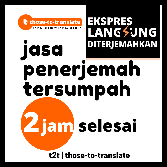 Gambar Penerjemah Tersumpah Ekspres Bahasa Indonesia vv Bahasa Inggris dari vice versa T2T Kota Tangerang Tokopedia