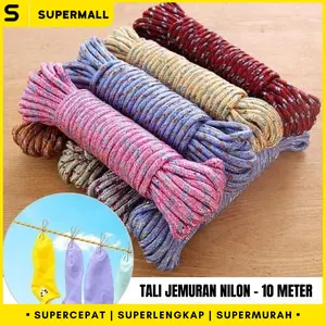 SUPERMALL Tali Jemuran Nilon 10 Meter - Tali Jemuran Baju Tambang Kuat