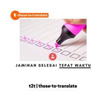 Gambar Penerjemah Tersumpah Ekspres Bahasa Indonesia vv Bahasa Inggris dari vice versa T2T Kota Tangerang 3 Tokopedia