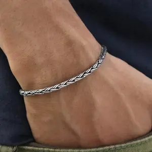 Gelang Rantai Pria Artistik Perak 925 Sterling Silver G.02