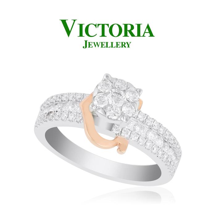 Gambar Cincin Berlian VLR294850 Victoria Jewellery dari Victoria Jewellery Online Kota Administrasi Jakarta Selatan Tokopedia