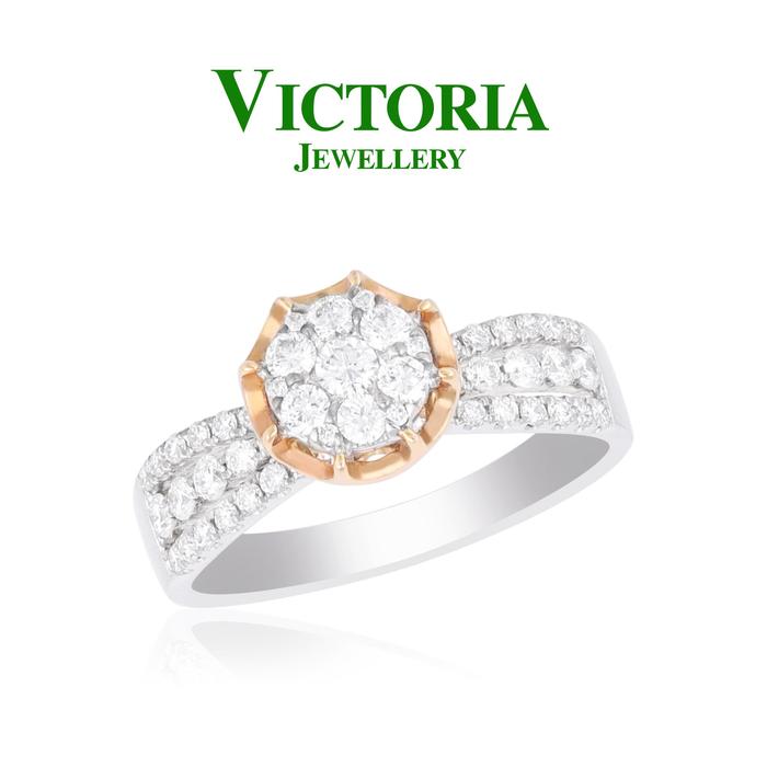 Gambar Cincin Berlian VLR551472 Victoria Jewellery dari Victoria Jewellery Online Kota Administrasi Jakarta Selatan Tokopedia